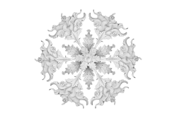 Ceiling rosette Ornament 178x178cm Plaster - OREC-R 202