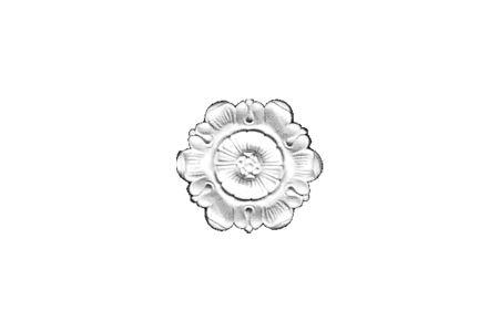 Ceiling rosette Ornament 13x13cm Plaster - ORR19 - Rosettes till 40cm