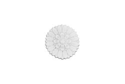 Ceiling rosette Ornament 15x15cm Plaster - ORR35