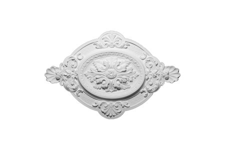 Ceiling rosette Ornament 64x42cm Plaster - ORR43B - Rosettes from 60cm