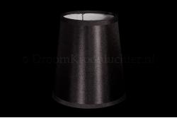Clip on lampshade fabric linen black