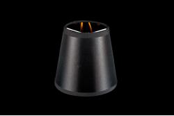 Clip on lampshade fabric linen black with golden refelective inside