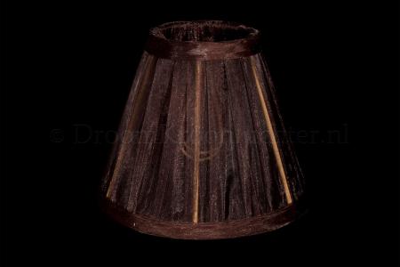 Lampenschirm/Stoffschirm Organza Dunkel Braun - Lampenschirme für Kronleuchter