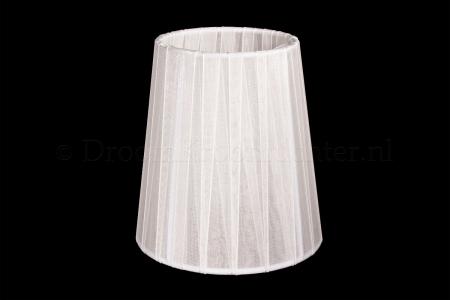 Clip on lampshade organza white double fabric - Lamp shades for chandeliers