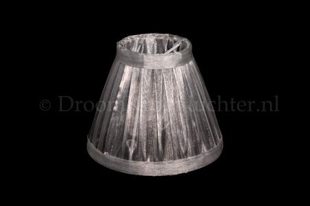 Lampenschirm/Stoffschirm Organza Silber - Lampenschirme für Kronleuchter