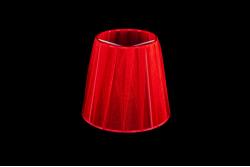 Clip on lampshade Organza red double fabric