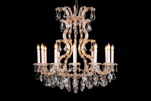 Louis Baroque Chandelier 12 lights - Ø94x99cm - (Crystal/Gold) 