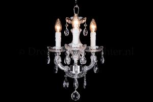 Crystal Chandelier Maria Theresa in chrome 3 lights - Ø30cm