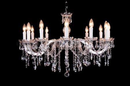 Crystal Chandelier Maria Theresa in chrome 12 lights - Ø75cm - Crystal chandeliers