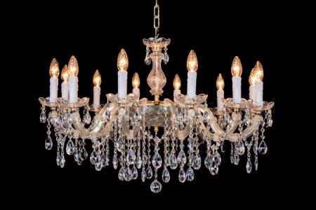 Crystal Chandelier Maria Theresa in gold 12 lights - Ø75cm - Crystal chandeliers