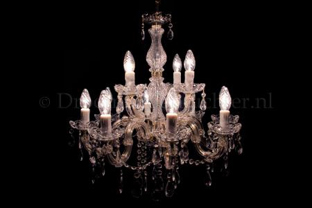 Chandelier Maria Theresa in gold 12 lights - Ø60cm - Marie Therese chandeliers