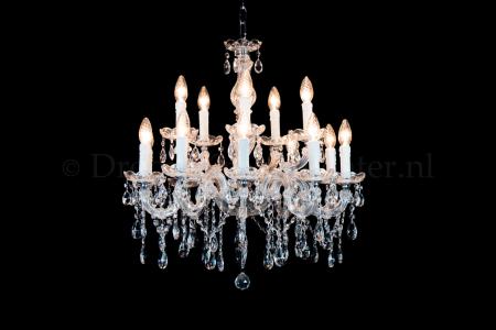 Crystal Chandelier Maria Theresa in chrome 15 lights - Ø23.6 Inch - Crystal chandeliers