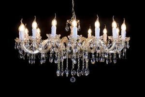 Crystal Chandelier Maria Theresa in gold 16 lights - Ø95cm 