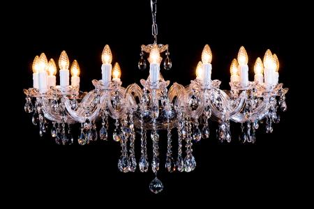 Crystal Chandelier Maria Theresa in chrome 16 lights - Ø95cm - Crystal chandeliers