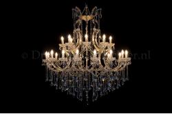 Crystal Chandelier Maria Theresa in gold 24 lights - Ø125cm  Crystal Chandelier Maria Theresa in gold 24 lights - Ø125cm