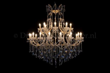 Crystal Chandelier Maria Theresa in gold 24 lights - Ø125cm - Crystal chandeliers