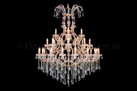 Crystal Chandelier Maria Theresa in bronze 28 lights - Ø120cm - Crystal chandeliers