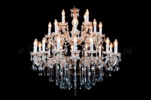 Crystal Chandelier Maria Theresa in bronze 28 lights - Ø95cm