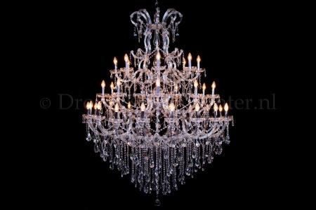 Crystal Chandelier Maria Theresa in chrome 45 lights - Ø150cm - Crystal chandeliers 