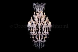 Crystal Chandelier Maria Theresa in chrome 36 lights Loftmodel - Ø100cm  Crystal Chandelier Maria Theresa in chrome 36 lights Loftmodel - Ø100cm