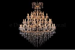 Crystal Chandelier Maria Theresa in gold 45 lights - Ø150cm  Crystal Chandelier Maria Theresa in gold 45 lights - Ø150cm