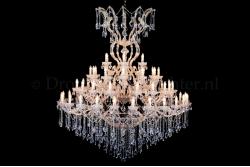 Crystal Chandelier Maria Theresa in gold 60 lights - Ø170cm  Crystal Chandelier Maria Theresa in gold 60 lights - Ø170cm