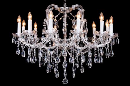 Crystal Chandelier Elizabeth 12 light Ø95cm/37.4 Inch (chrome) - Crystal chandeliers