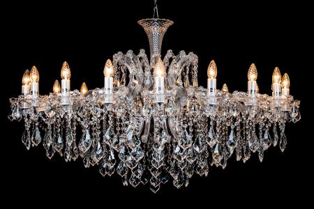 Crystal Chandelier Josephine 18 light 120cm (chrome) - Crystal chandeliers