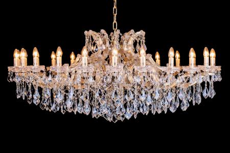 Crystal Chandelier Josephine 24 light 150cm (gold) - Crystal chandeliers