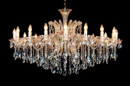 Crystal Chandelier Josephine 18 light Ø120cm/47.24 Inch (gold) - Crystal chandeliers