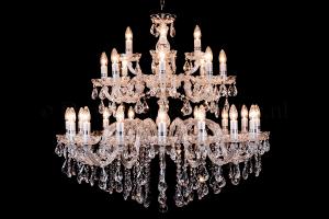 Deluxe Crystal Chandelier Maria Theresa in chrome 28 lights - Ø95cm/37 Inch