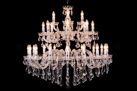 Deluxe Crystal Chandelier Maria Theresa in chrome 28 lights - Ø95cm/37 Inch - Crystal chandeliers