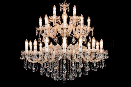 Deluxe Crystal Chandelier Maria Theresa in gold 28 lights - Ø95cm/37 Inch - Crystal chandeliers