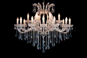 Deluxe Crystal Chandelier Maria Theresa in bronze Oval 18 lights - 100cm x 80cm (39.4 x 31.5 Inch)
