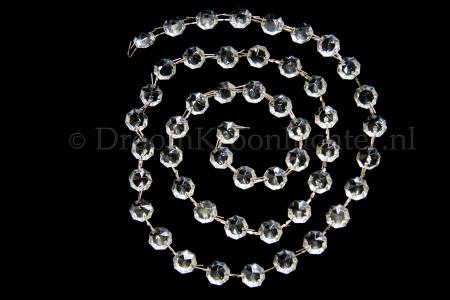 Meter Glass Beads Octagon 14mm - Glass chandelier parts