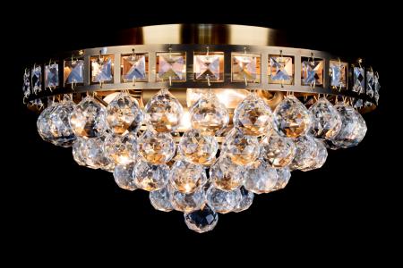 Ceiling light Amanda 4 light bronze crystal - Ceiling lights