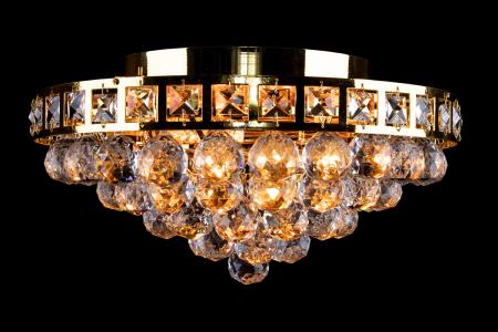 Ceiling light Amanda 4 light gold crystal - Ceiling lights