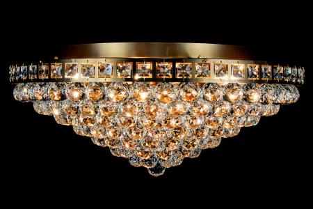 Ceiling light Amanda 8 light bronze crystal - Ø60cm/23.6Inch - Ceiling lights