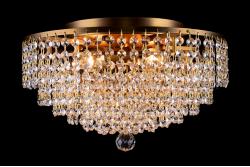 Ceiling lamp Livia 4 lights bronze crystal - Ø40cm Ceiling lamp Livia 4 lights bronze crystal - Ø40cm