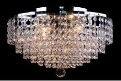 Ceiling lamp Livia 4 lights chrome crystal - Ø40cm Ceiling lamp Livia 4 lights chrome crystal - Ø40cm