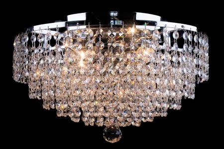 Ceiling lamp Livia 4 lights chrome crystal - Ø40cm - Ceiling lights