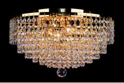 Ceiling lamp Livia 4 lights gold crystal - Ø40cm Ceiling lamp Livia 4 lights gold crystal - Ø40cm