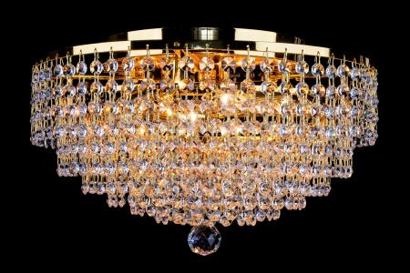 Ceiling lamp Livia 4 lights gold crystal - Ø40cm - Ceiling lights