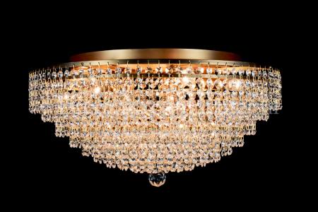 Ceiling lamp Livia 8 lights bronze crystal - 60cm - Ceiling lights