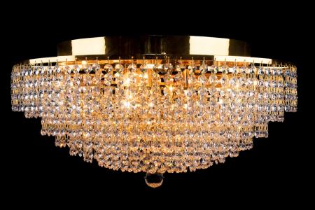 Ceiling lamp Livia 8 lights gold crystal - 60cm - Ceiling lights