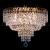 Ceiling lamp Salle 4 lights gold crystal - 40cm