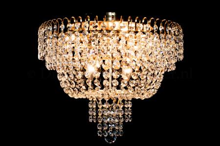 Ceiling lamp Salle 6 light gold crystal - 50cm/19.7 Inch - Ceiling lights