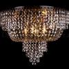 Ceiling lamp Salle 8 lights black crystal - 60cm