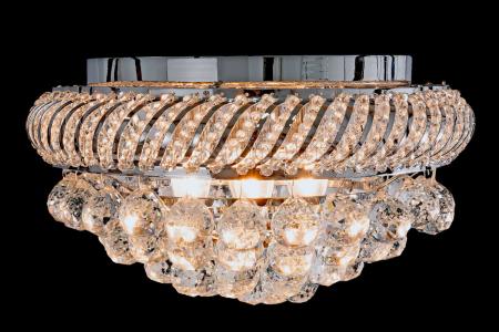 Ceiling lamp Pallanda 6 lights chrome crystal - 40cm - Ceiling lights