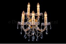 Crystal Wall lamp Maria Theresa 5 lights (crystal/gold) - C-arm Crystal Wall lamp Maria Theresa 5 lights (crystal/gold) - C-arm